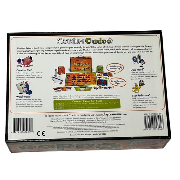 Cranium Toys Cranium Cadoo For Kids The Outrageous Game Thats All Kinds Of Fun Need Clay